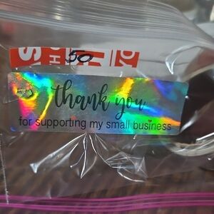 50 STICKERS ROLL - "Thank You for Supporting My Small Business" - 3" Halographic